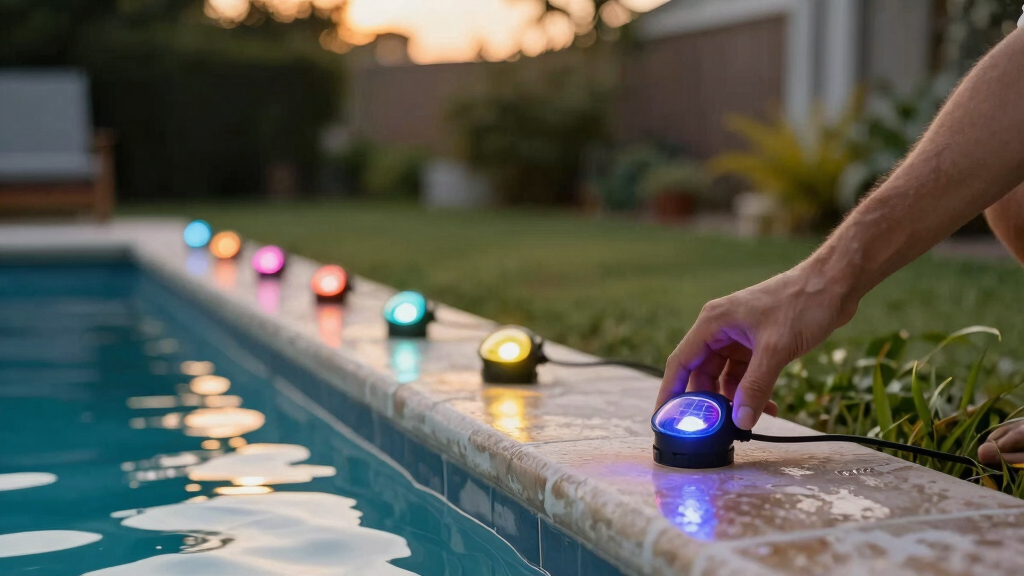 solar-powered pool lights