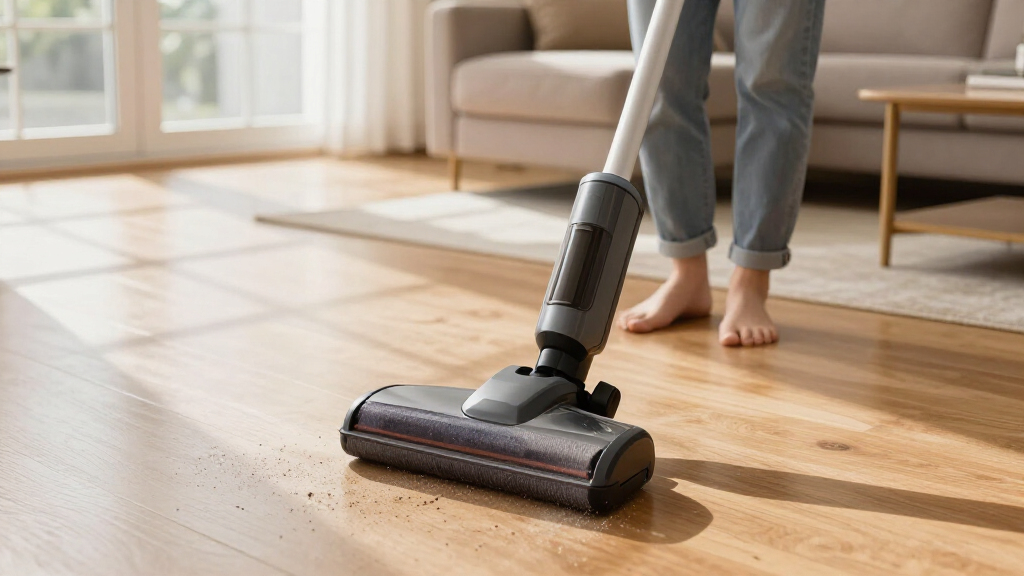 vacuum with wide cleaning path