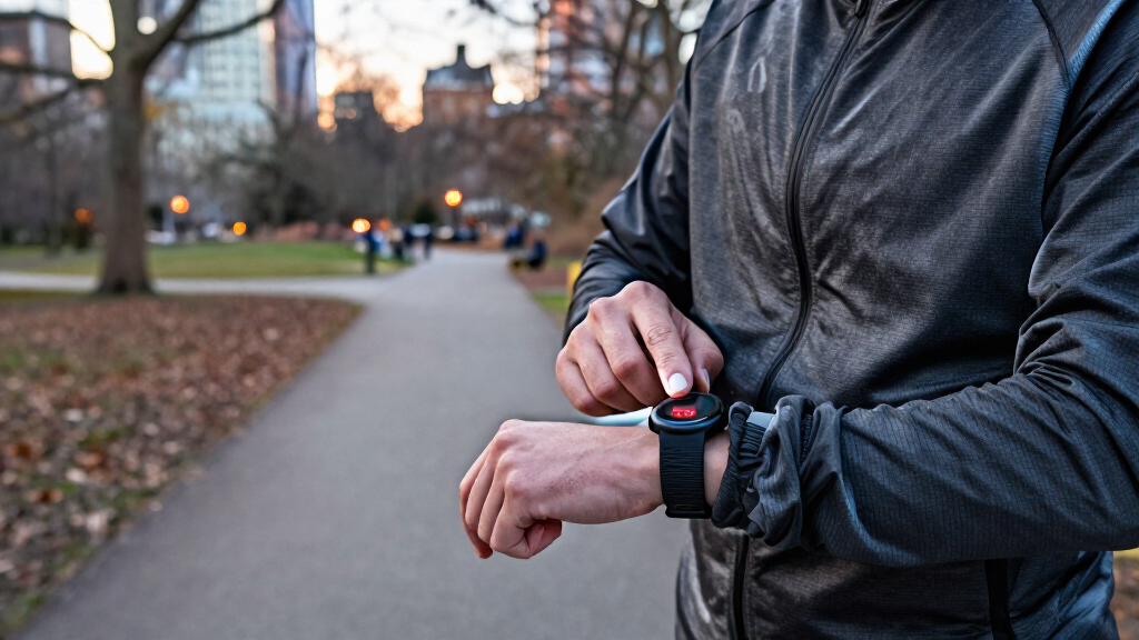 fitness watch with heart rate alerts