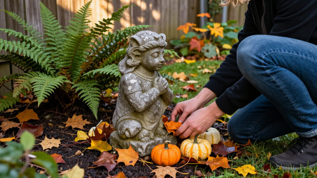 halloween garden statues