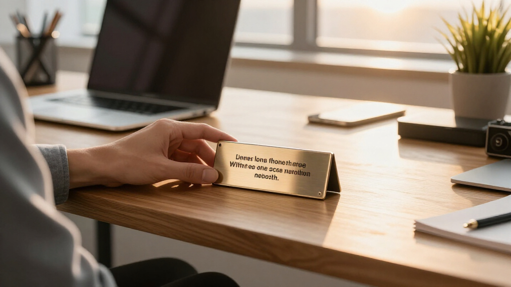 inspirational quote desk plaques