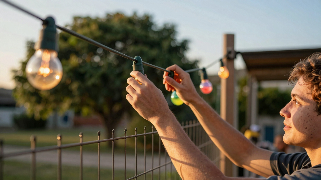 patriotic outdoor string lights
