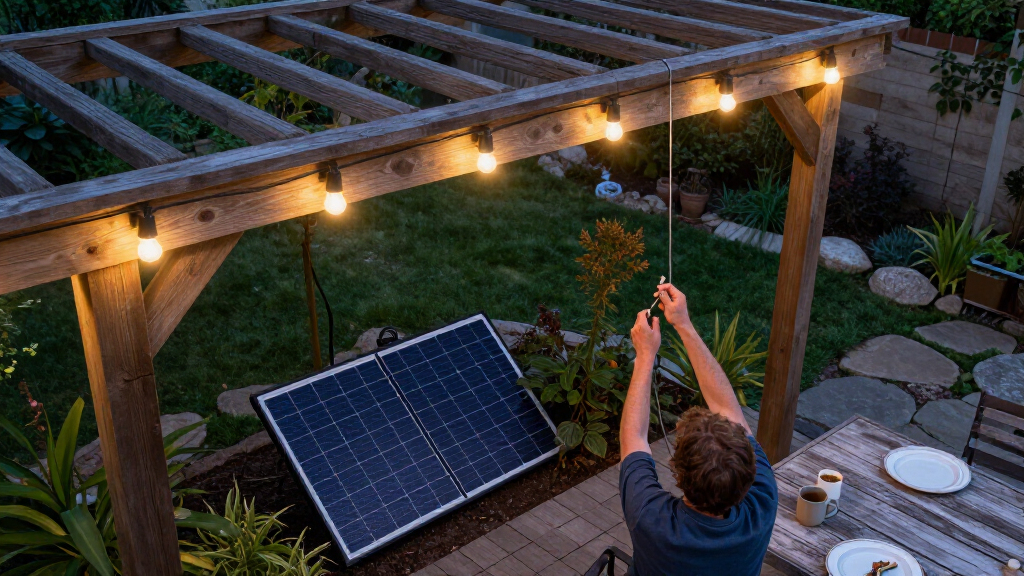 solar powered outdoor string lights