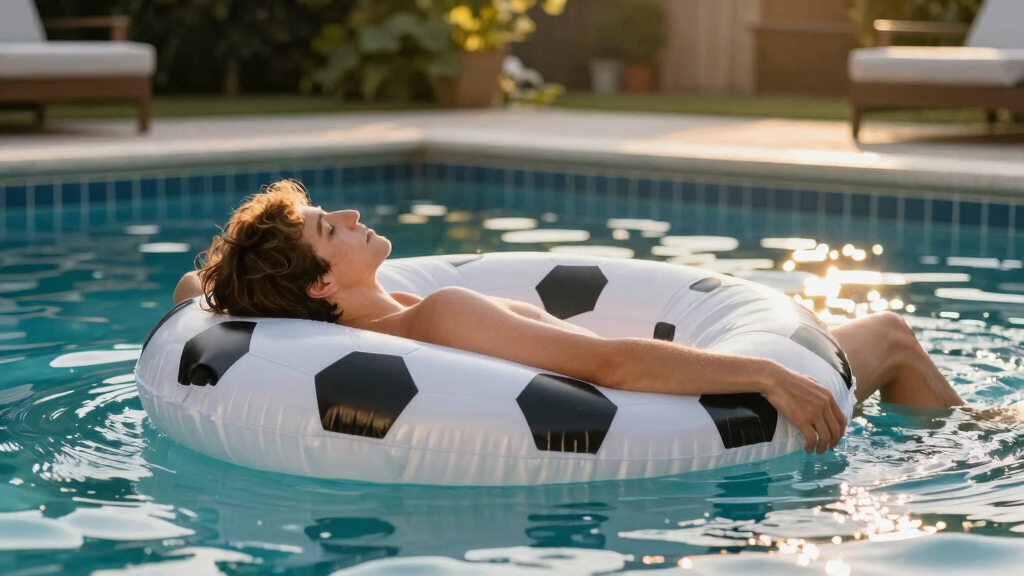 soccer-themed pool floats