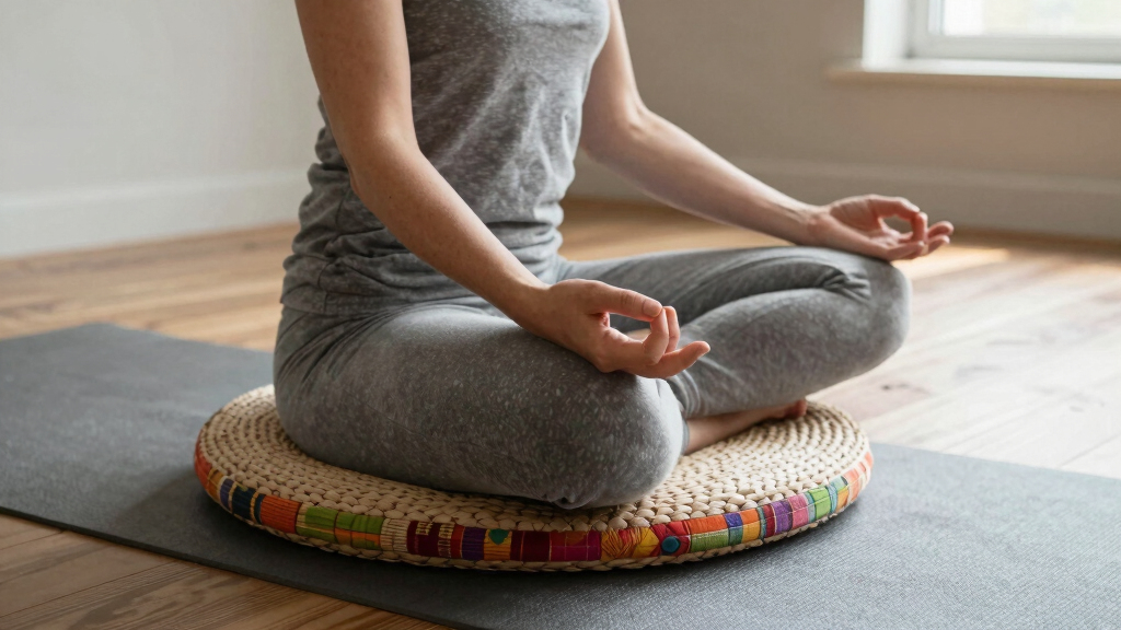 meditation cushions and mats