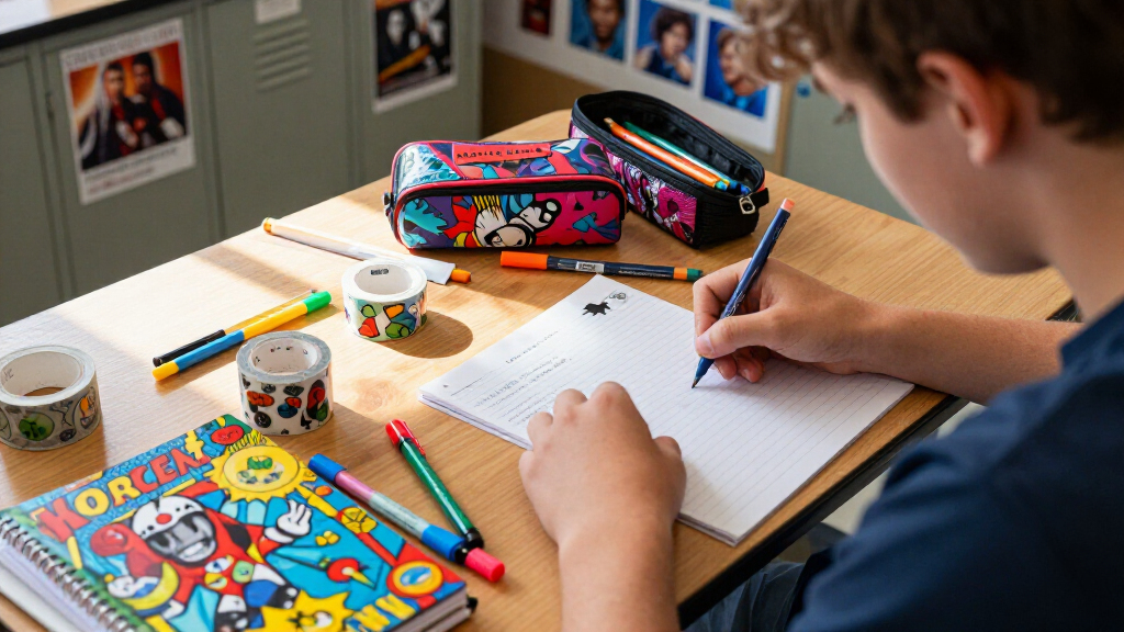 pop culture-themed school supplies