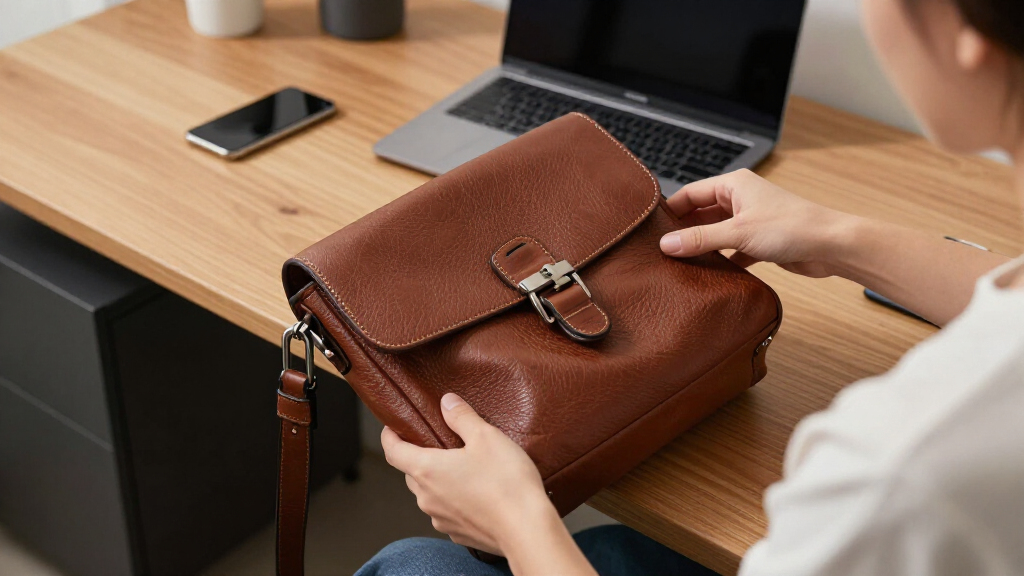 classic leather shoulder bags for office
