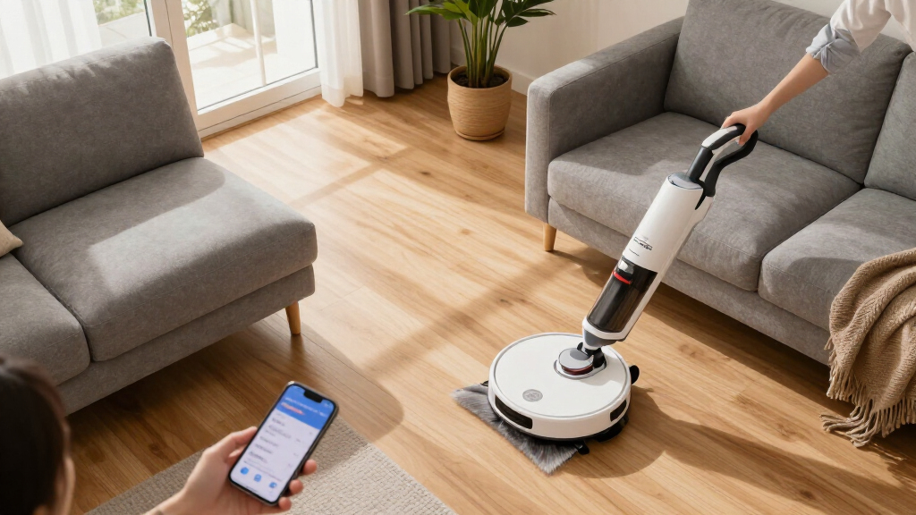 robot vacuum mop combo for large homes