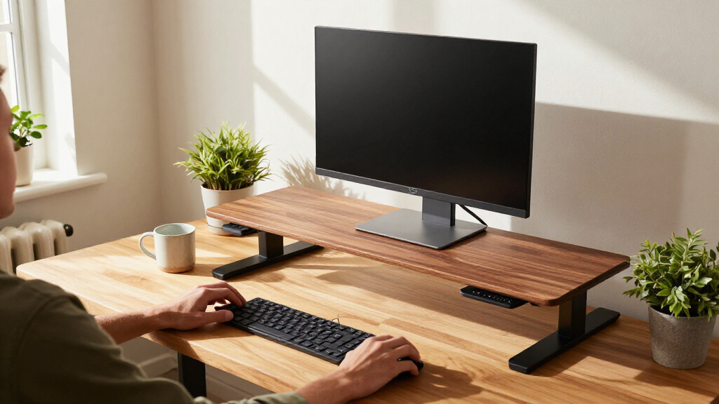 premium electric standing desk for home office setups