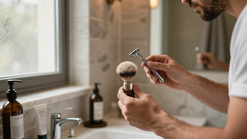 luxury shaving set badger brush and razor