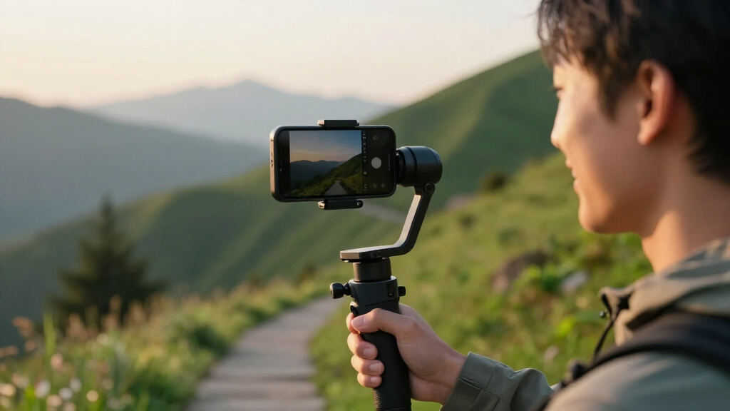 gimbal stabilizer for smartphone travel videos