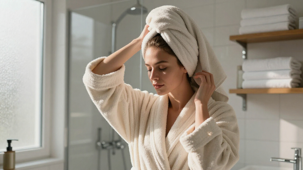 luxury bathrobe and towel sets