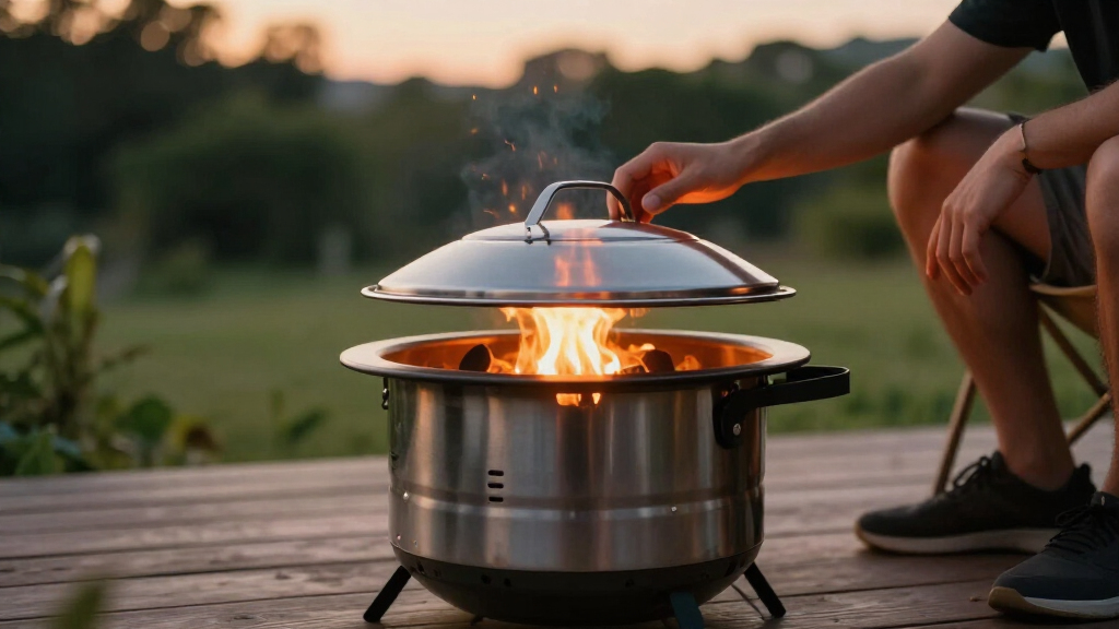 collapsible fire pit stainless