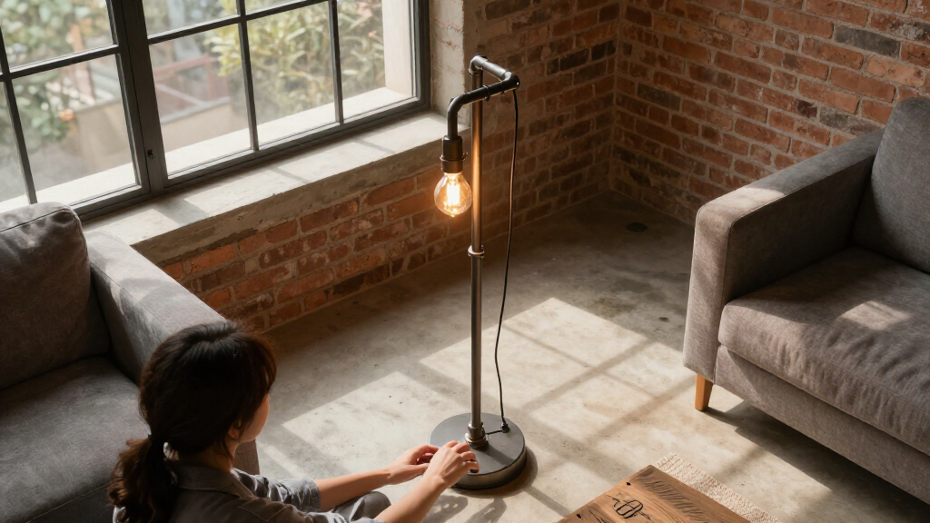 industrial-style floor lamps