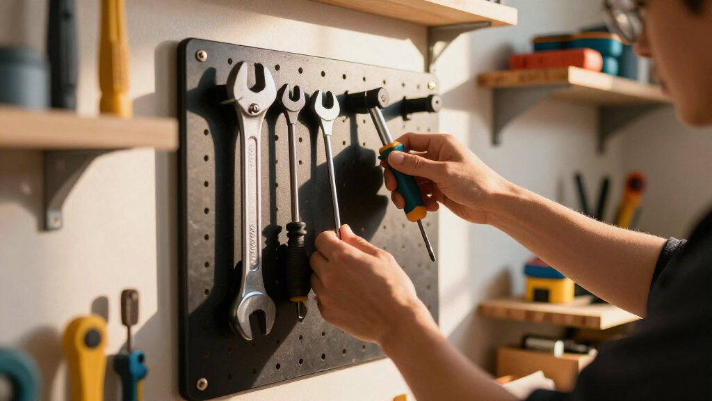 pegboard wall organizer metal