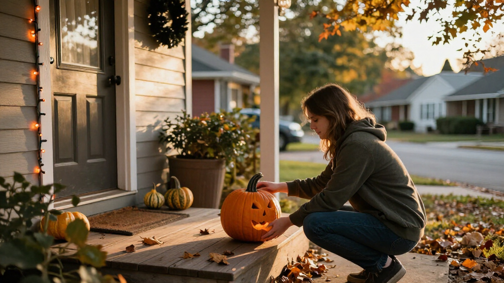 Halloween porch decorations