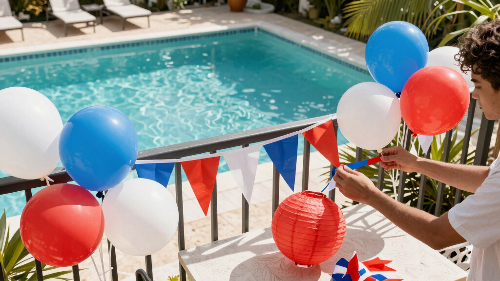 patriotic poolside party supplies
