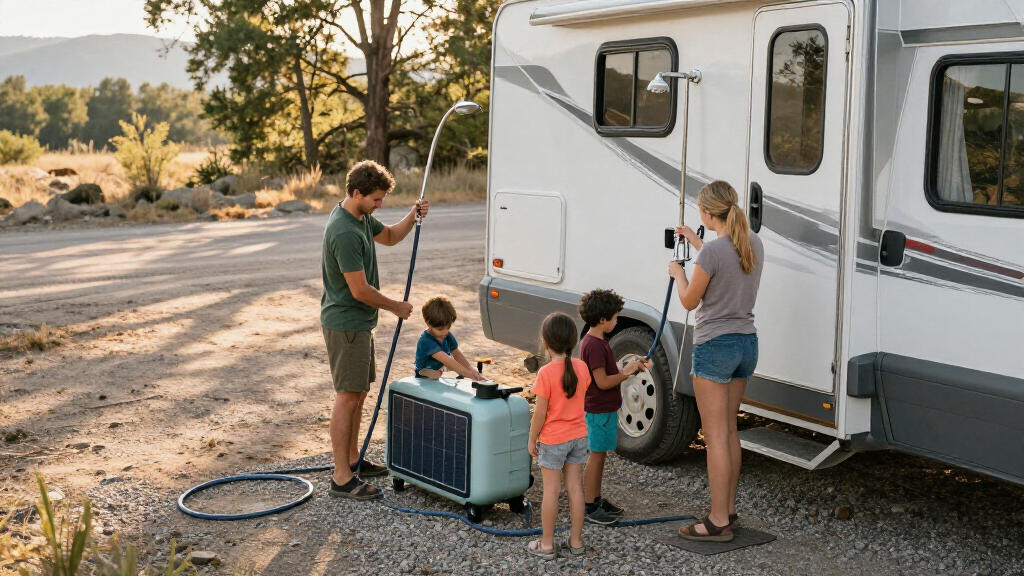 best portable shower system for families on off-grid road trips