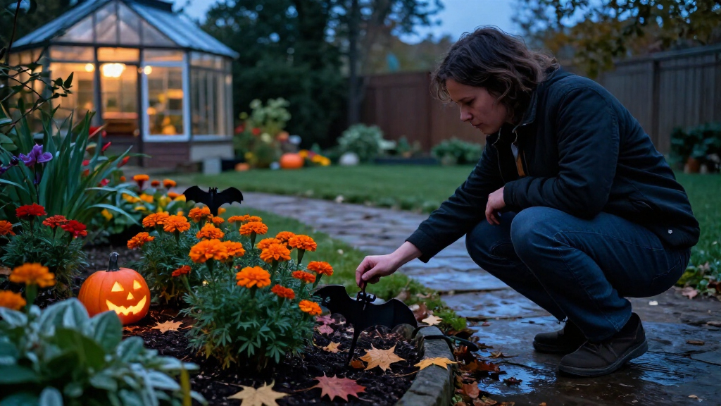 Halloween garden stake decorations