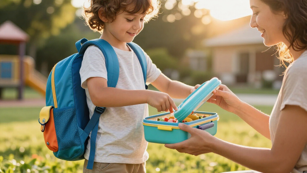 kids backpack with lunch box