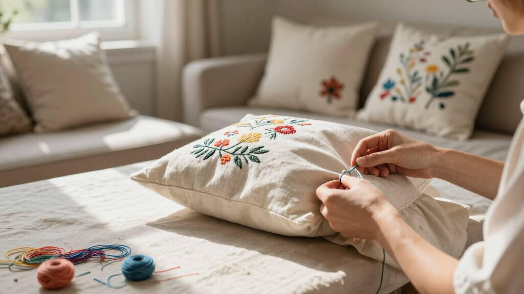 embroidered pillow shams