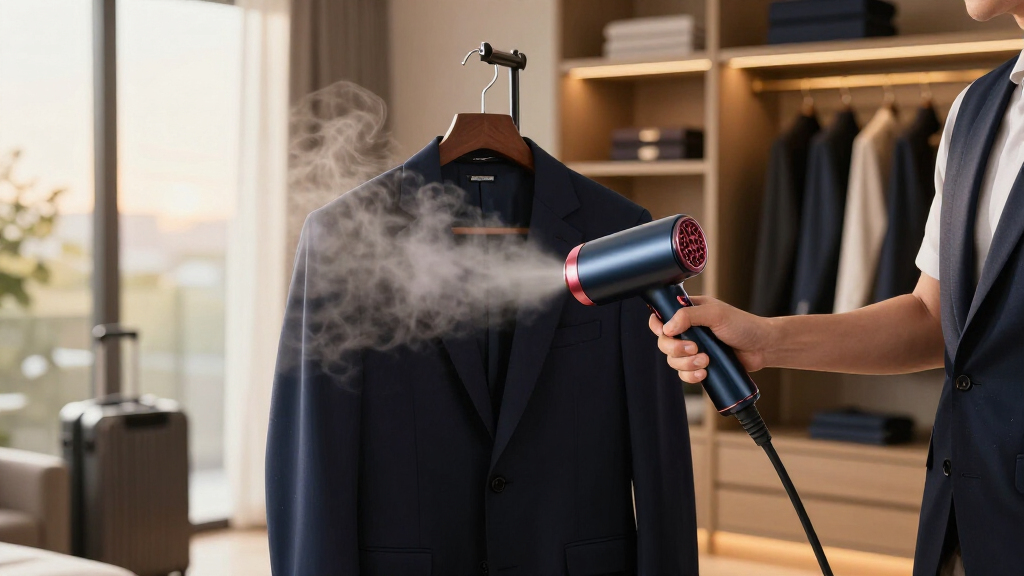 dual voltage travel garment steamer for suits