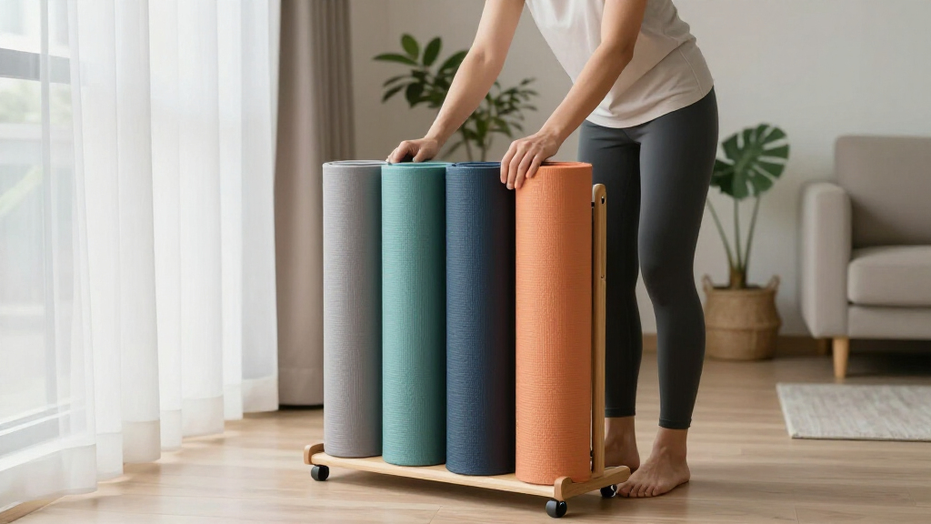 yoga mat storage rack
