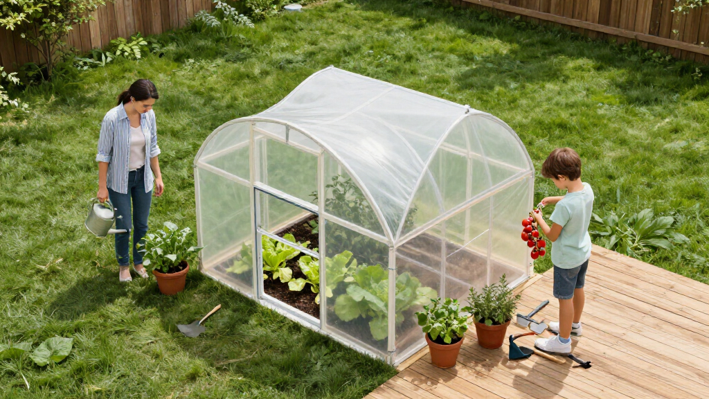 high tunnel greenhouse kit for small backyards