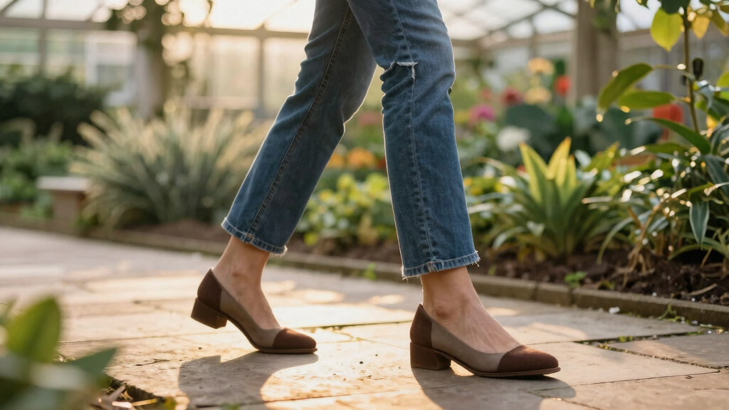 best shoes for cropped flared jeans