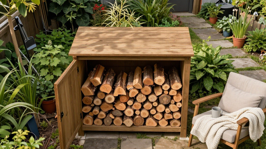 firewood storage shed