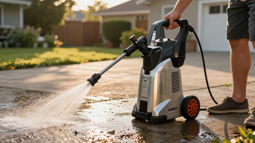 pressure washer with total stop system