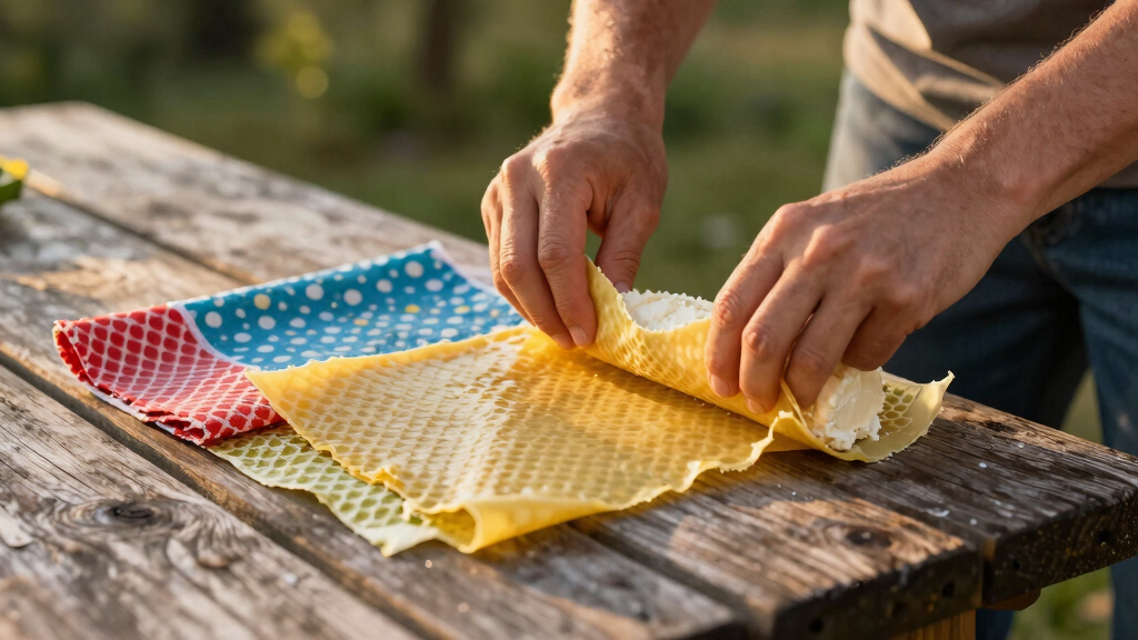 Reusable beeswax food wraps