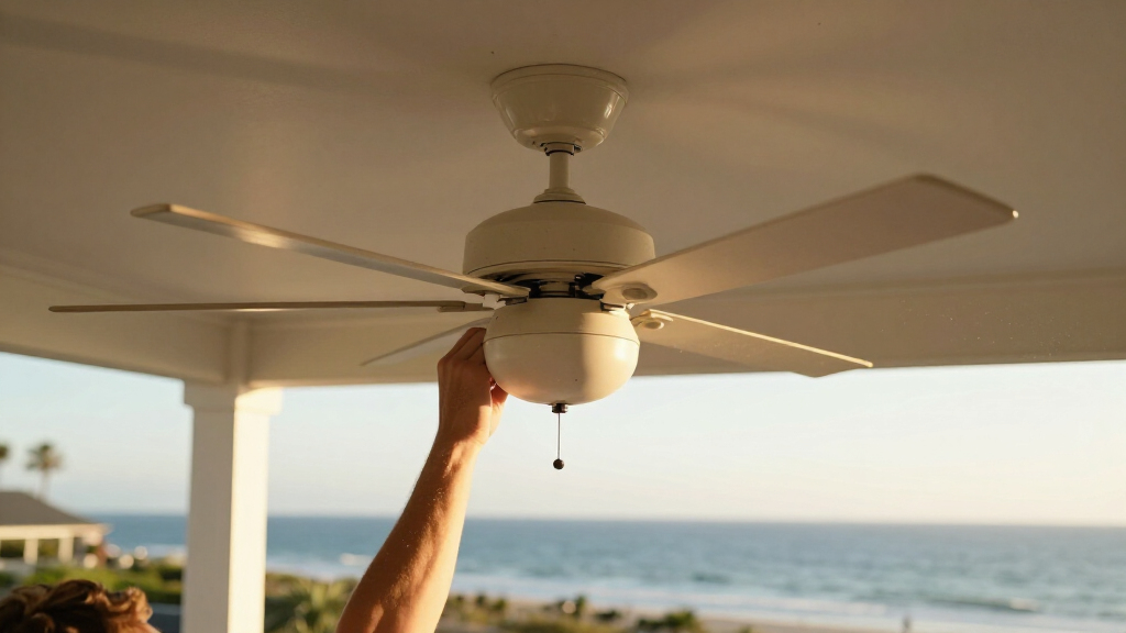outdoor ceiling fan for coastal salt air