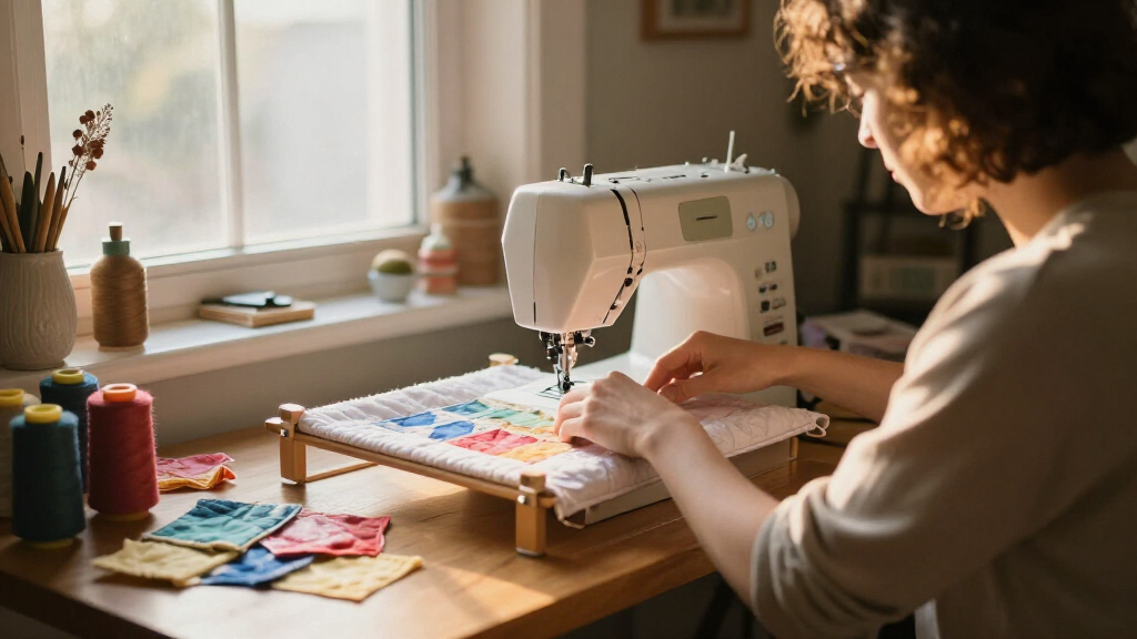 quilting frame for domestic machine