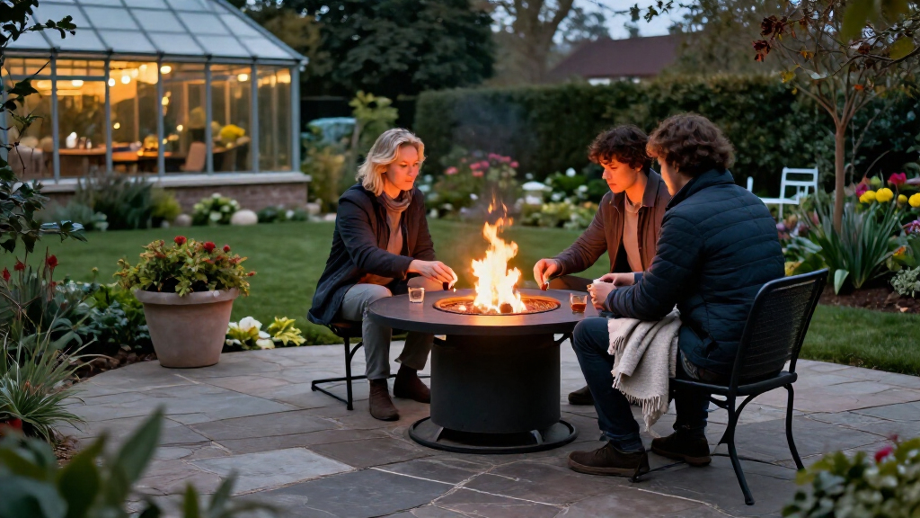 outdoor fire pit tables