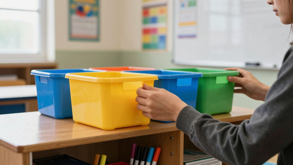 back to school organizational bins