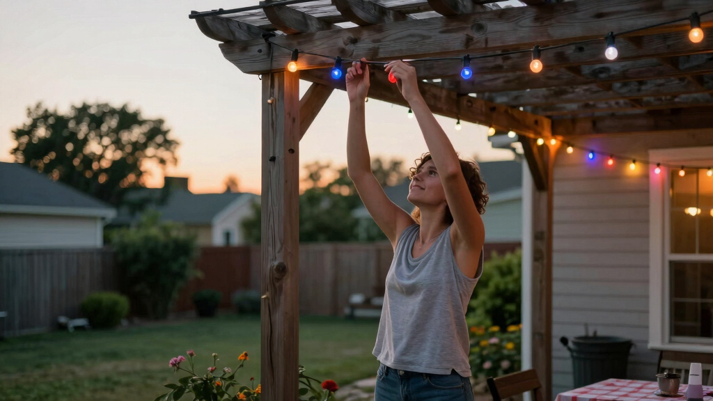 patriotic outdoor string lights