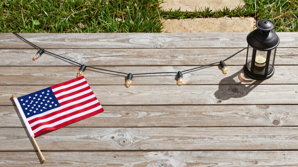 patriotic outdoor string lights