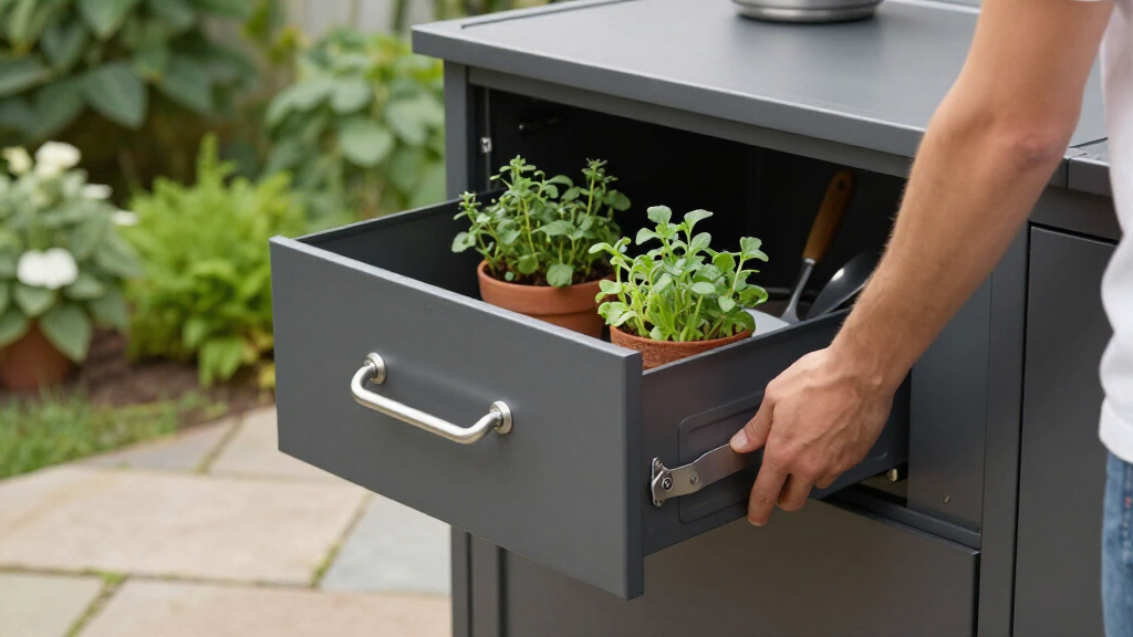outdoor kitchen storage cabinets