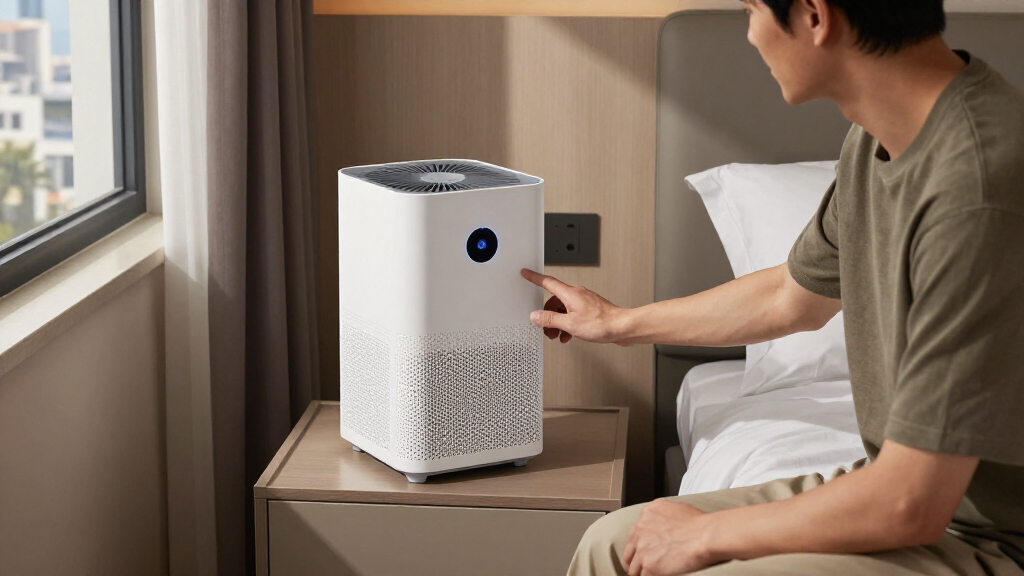 portable air purifier for travel and hotels