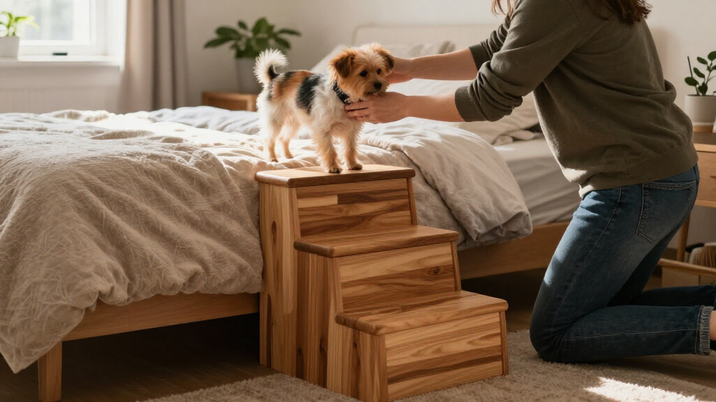 best wooden dog steps for high beds