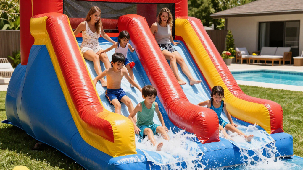 rated bounce house water slides