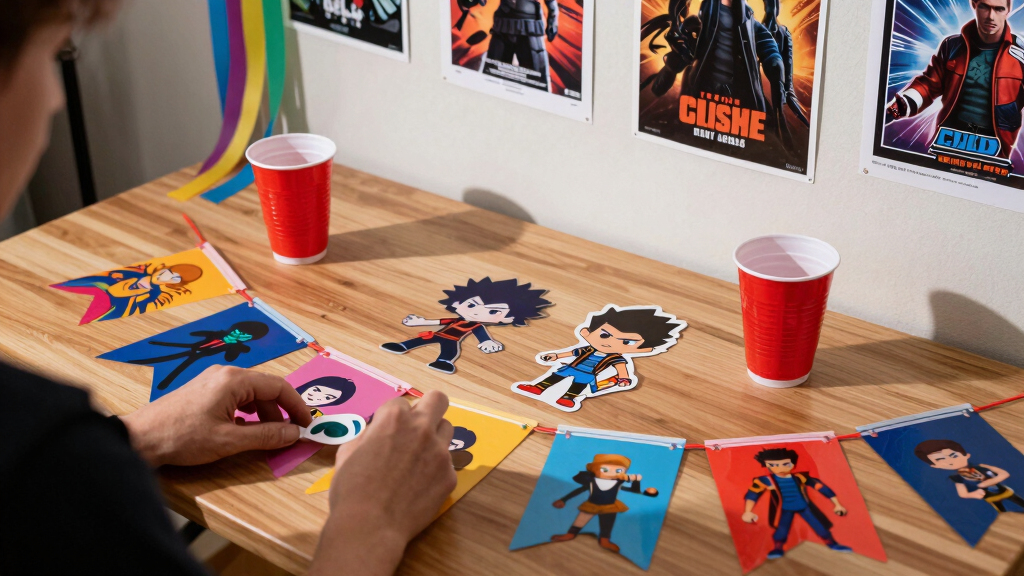 pop culture-themed party decorations