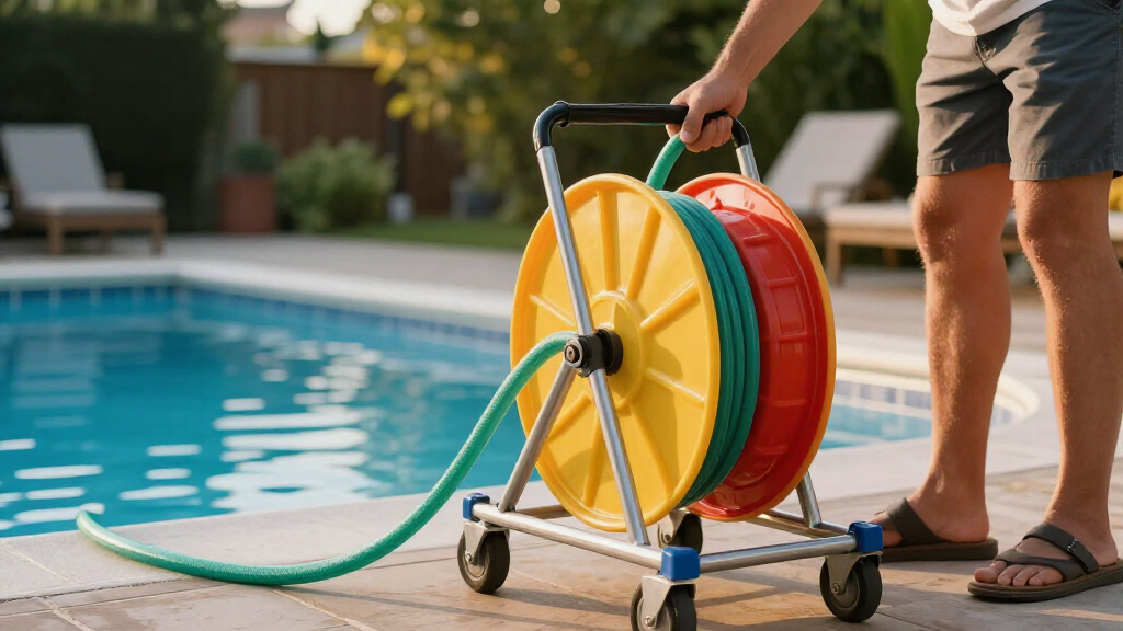 best pool vacuum hose reel cart