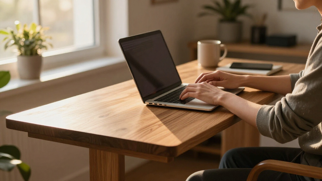 solid wood standing desk