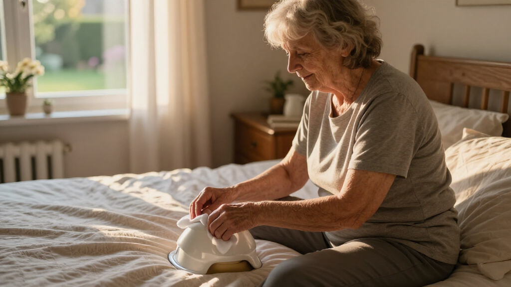 bedpan for elderly woman
