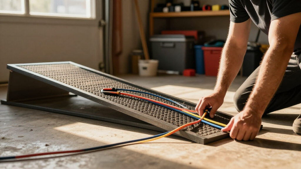 cord protector ramp for garage floor