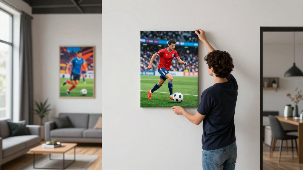 soccer-themed wall art