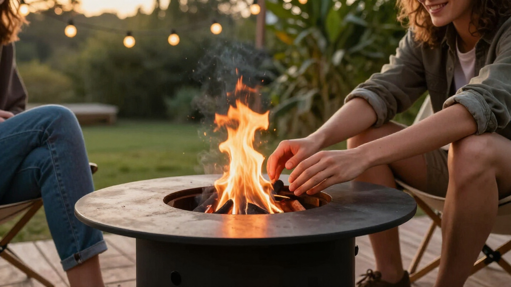 outdoor portable gas fire pit