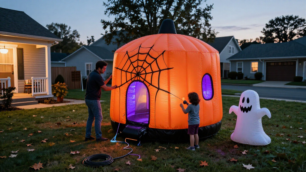 inflatable halloween haunted house decorations